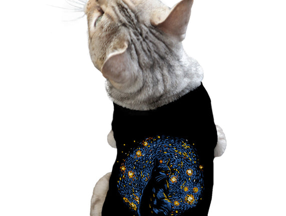 Starry Night Black Cat