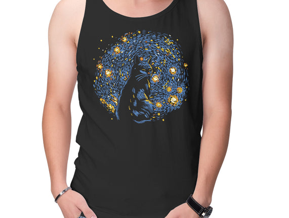 Starry Night Black Cat