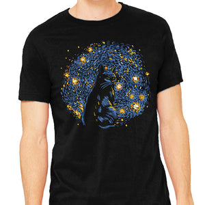 Starry Night Black Cat