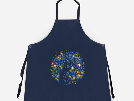 Starry Night Black Cat