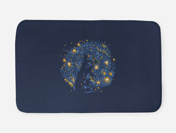 Starry Night Black Cat