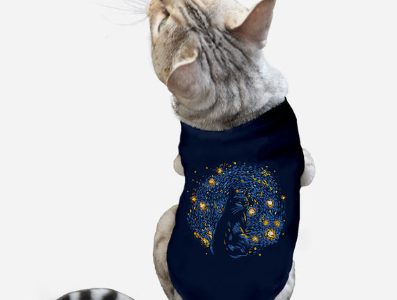 Starry Night Black Cat