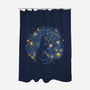 Starry Night Black Cat-None-Polyester-Shower Curtain-tobefonseca