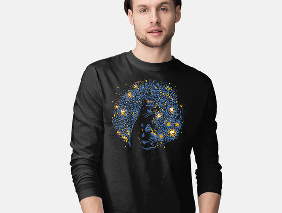 Starry Night Black Cat