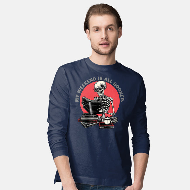 Weekend Reader-Mens-Long Sleeved-Tee-glitchygorilla