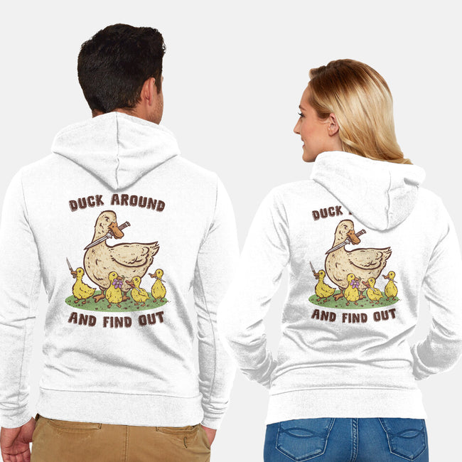 Duck Around-Unisex-Zip-Up-Sweatshirt-kg07