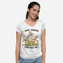 Duck Around-Womens-V-Neck-Tee-kg07