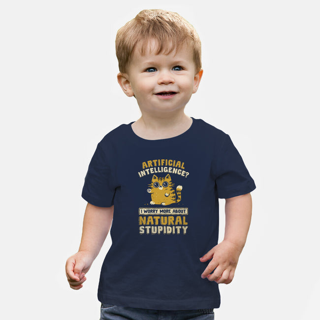 Natural Stupidity-Baby-Basic-Tee-kg07