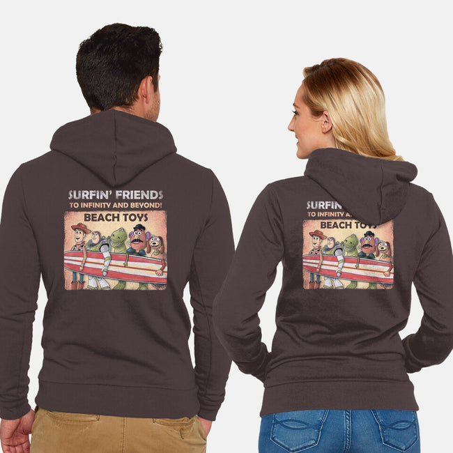 The Beach Toys-Unisex-Zip-Up-Sweatshirt-NMdesign