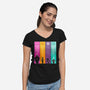 New School Emotions-Womens-V-Neck-Tee-Vallina84