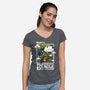 The Legend Of The Beagle-Womens-V-Neck-Tee-Studio Mootant