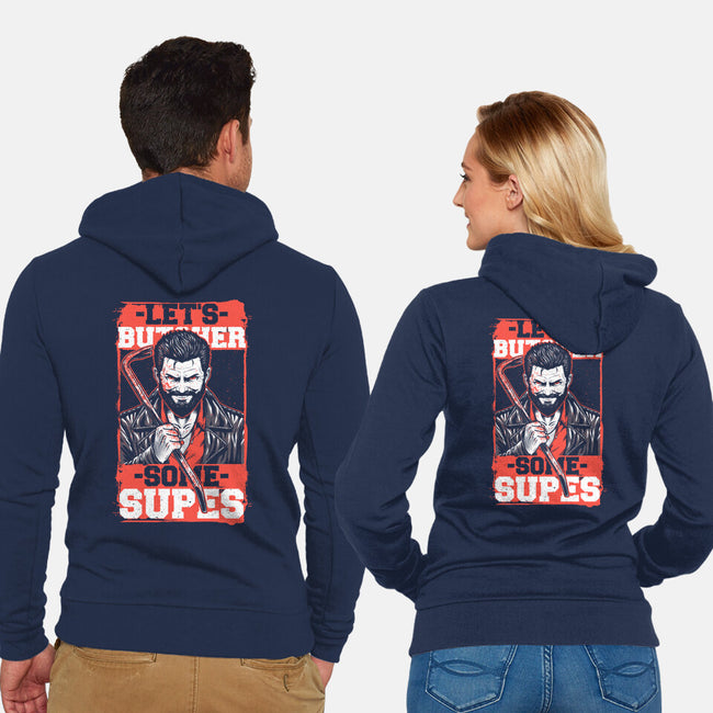 Super Heroes Hunter-Unisex-Zip-Up-Sweatshirt-Studio Mootant