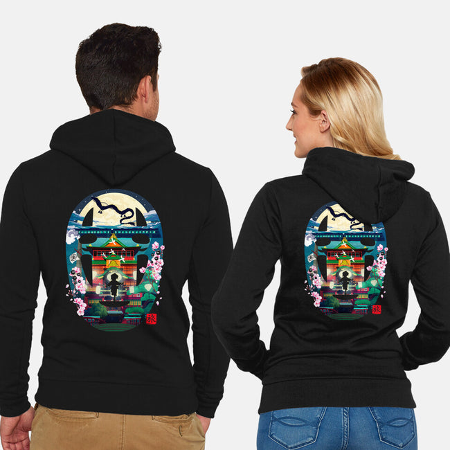 Spirited Journey-Unisex-Zip-Up-Sweatshirt-Arinesart