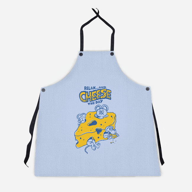 Cheese The Day-Unisex-Kitchen-Apron-Henrique Torres