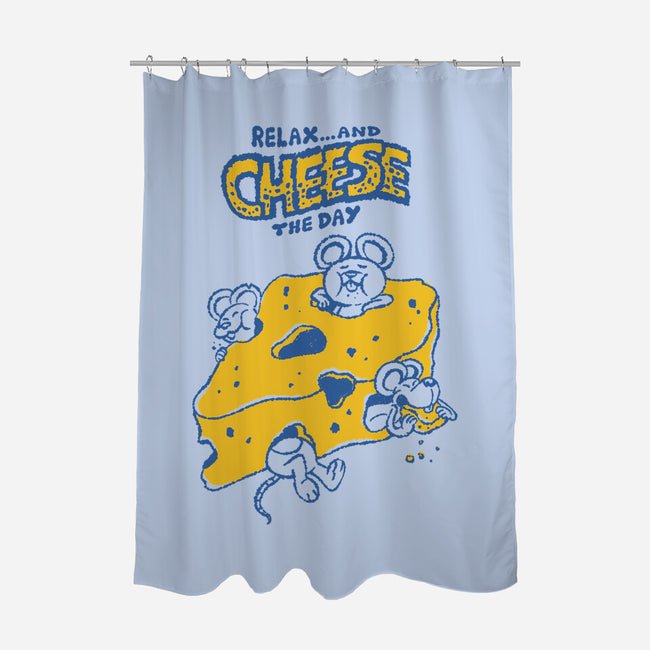 Cheese The Day-None-Polyester-Shower Curtain-Henrique Torres