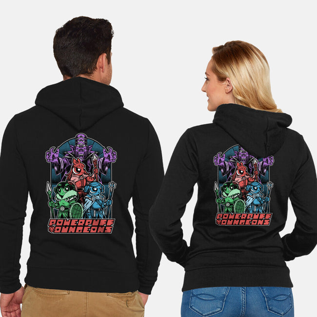 Power Girls Dungeons-Unisex-Zip-Up-Sweatshirt-Studio Mootant