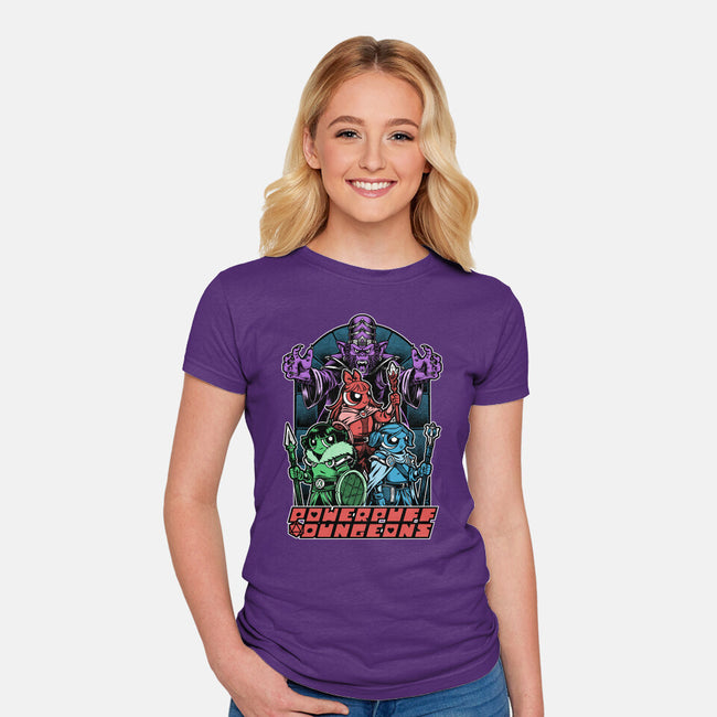 Power Girls Dungeons-Womens-Fitted-Tee-Studio Mootant