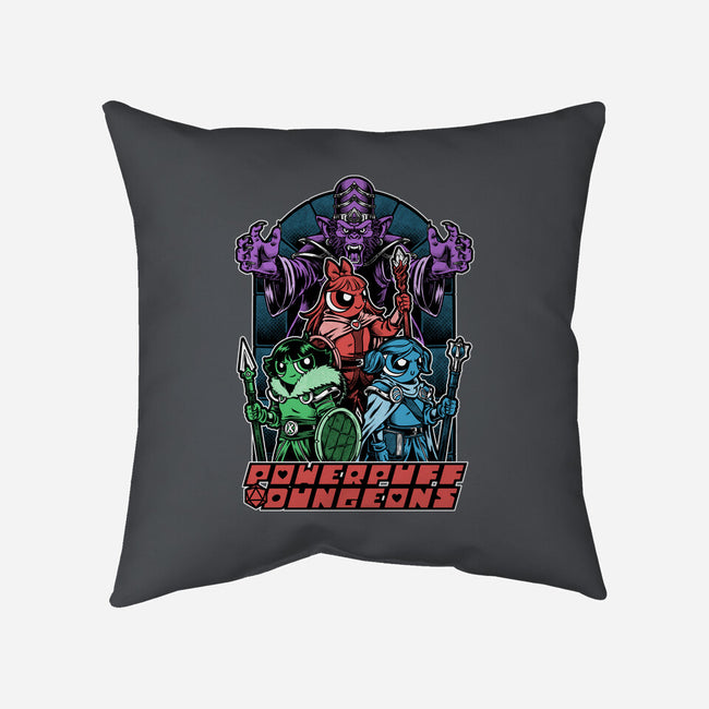 Power Girls Dungeons-None-Removable Cover w Insert-Throw Pillow-Studio Mootant