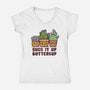 Succ It Up-Womens-V-Neck-Tee-kg07