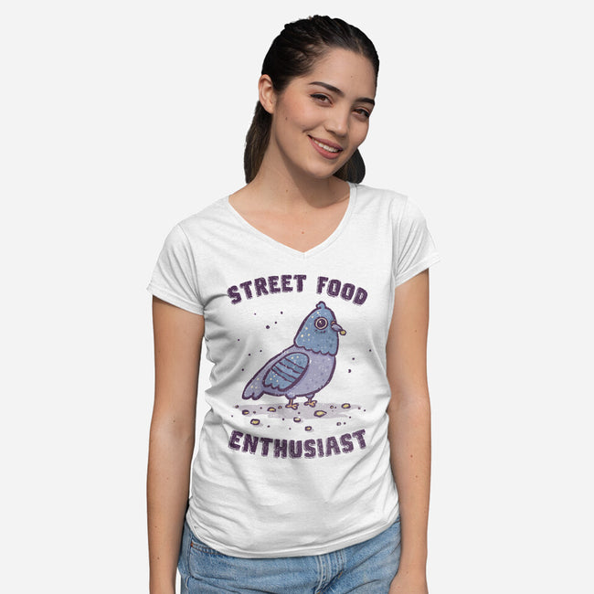 Street Food Enthusiast-Womens-V-Neck-Tee-kg07