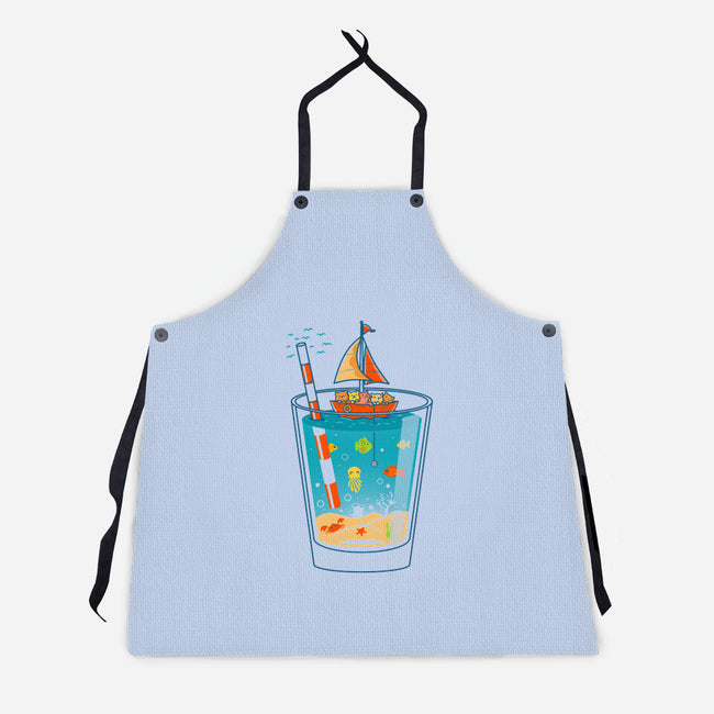 A Glass of Summer-Unisex-Kitchen-Apron-erion_designs