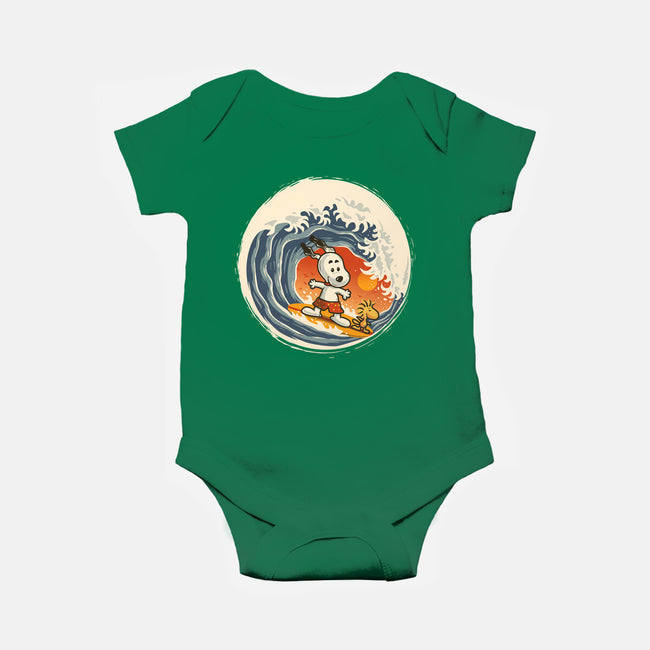 Surfing Beagle-Baby-Basic-Onesie-erion_designs