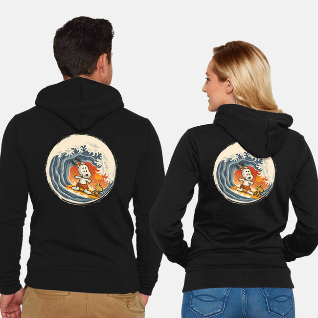 Surfing Beagle-Unisex-Zip-Up-Sweatshirt-erion_designs