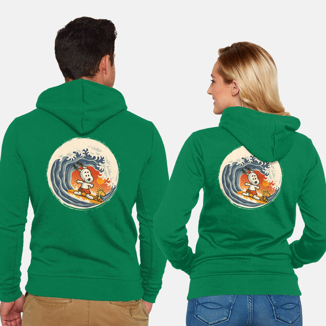 Surfing Beagle-Unisex-Zip-Up-Sweatshirt-erion_designs