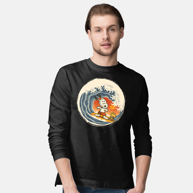 Surfing Beagle-Mens-Long Sleeved-Tee-erion_designs