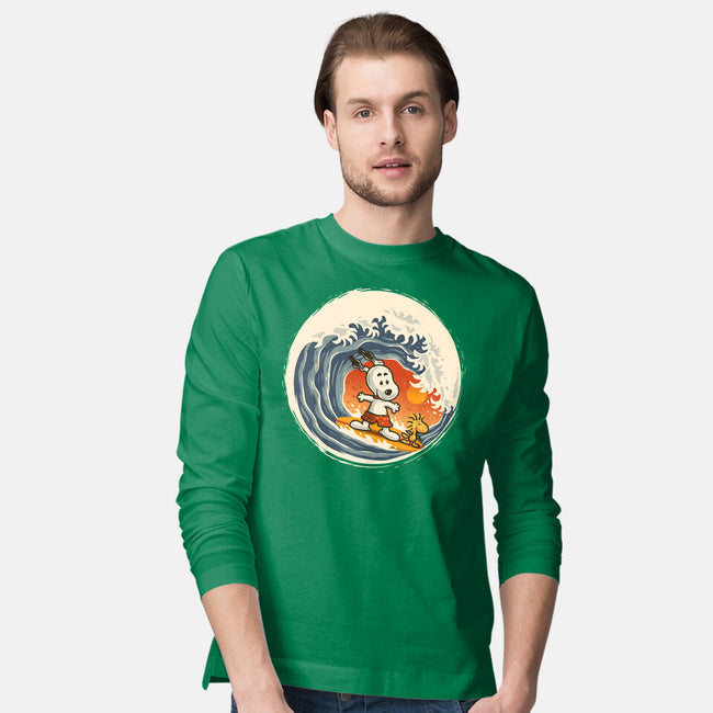 Surfing Beagle-Mens-Long Sleeved-Tee-erion_designs