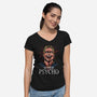 Super Psycho-Womens-V-Neck-Tee-zascanauta