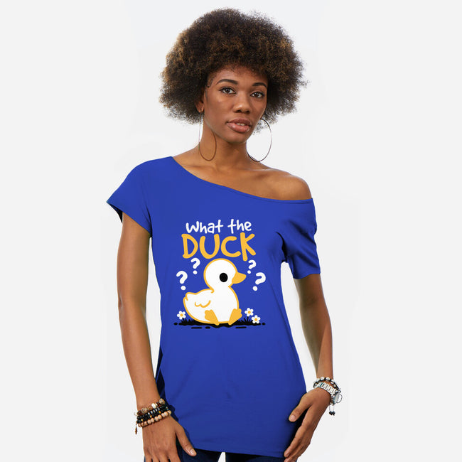 What The Duck-Womens-Off Shoulder-Tee-NemiMakeit