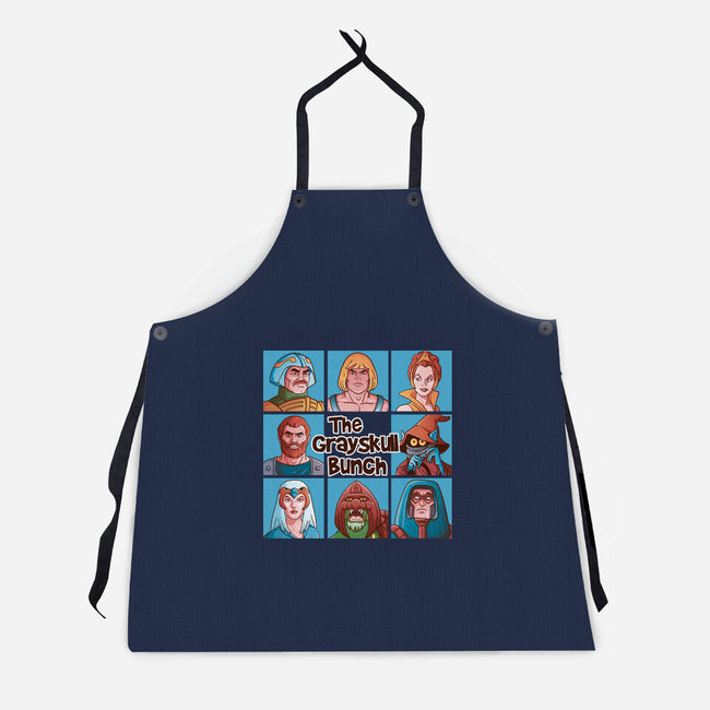 The Grayskull Bunch-Unisex-Kitchen-Apron-Skullpy