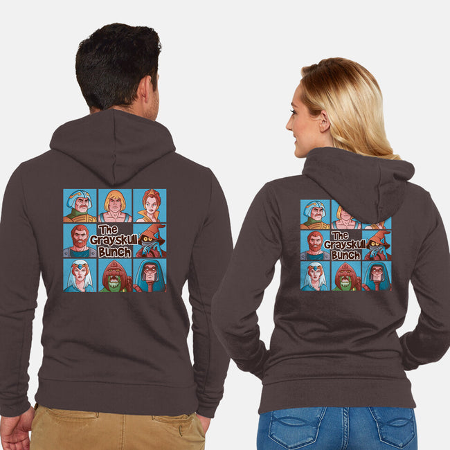 The Grayskull Bunch-Unisex-Zip-Up-Sweatshirt-Skullpy