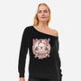 Moogle Retro-Womens-Off Shoulder-Sweatshirt-LAGELANTEE