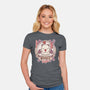 Moogle Retro-Womens-Fitted-Tee-LAGELANTEE