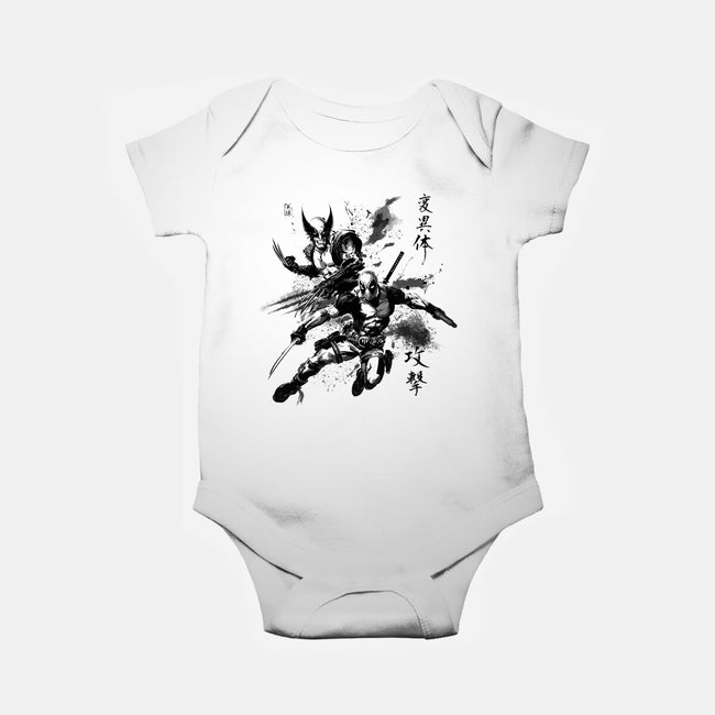 Mutants In Action-Baby-Basic-Onesie-ddjvigo