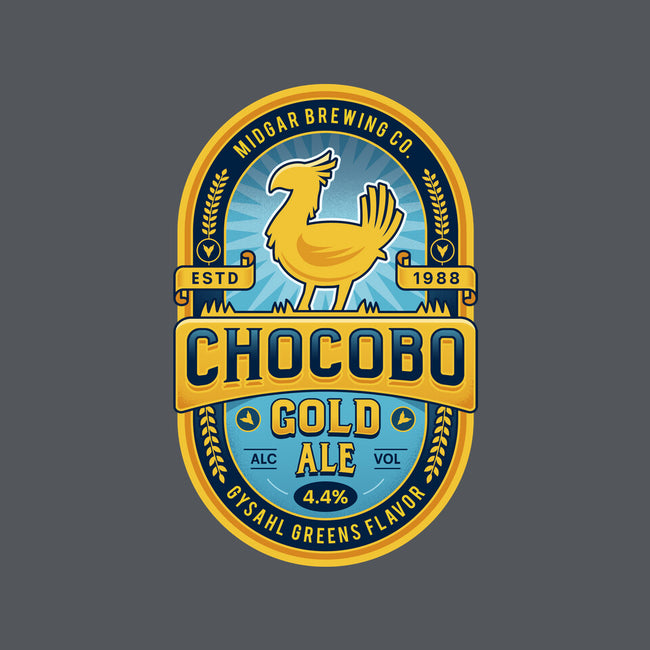 Chocobo Gold Beer Emblem-Womens-V-Neck-Tee-LAGELANTEE