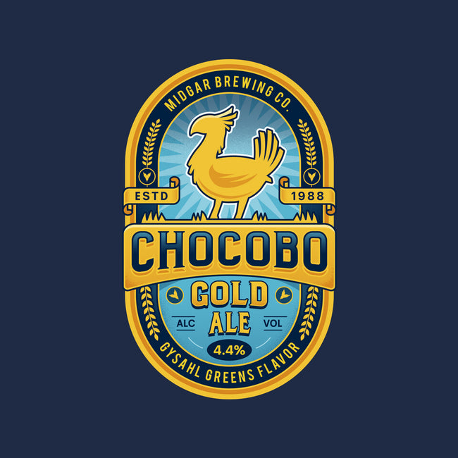 Chocobo Gold Beer Emblem-Womens-V-Neck-Tee-LAGELANTEE