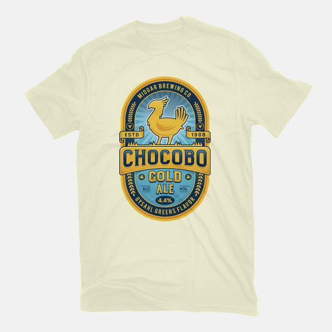 Chocobo Gold Beer Emblem-Mens-Basic-Tee-LAGELANTEE