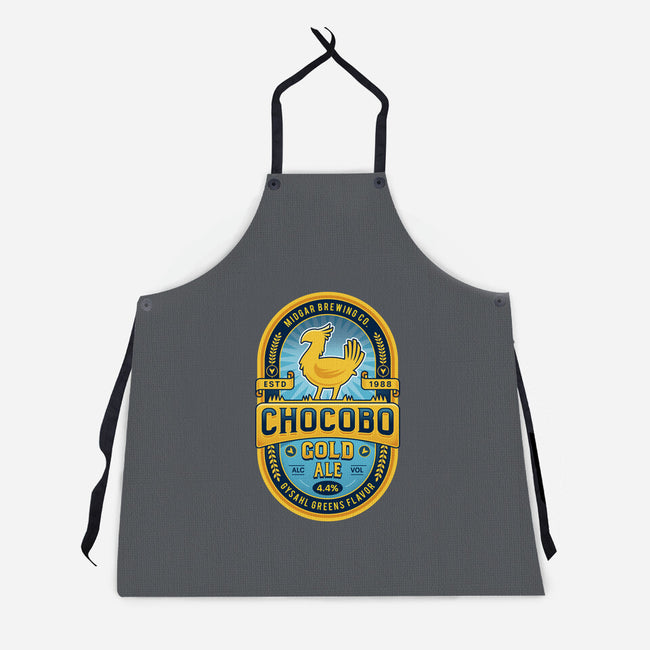 Chocobo Gold Beer Emblem-Unisex-Kitchen-Apron-LAGELANTEE