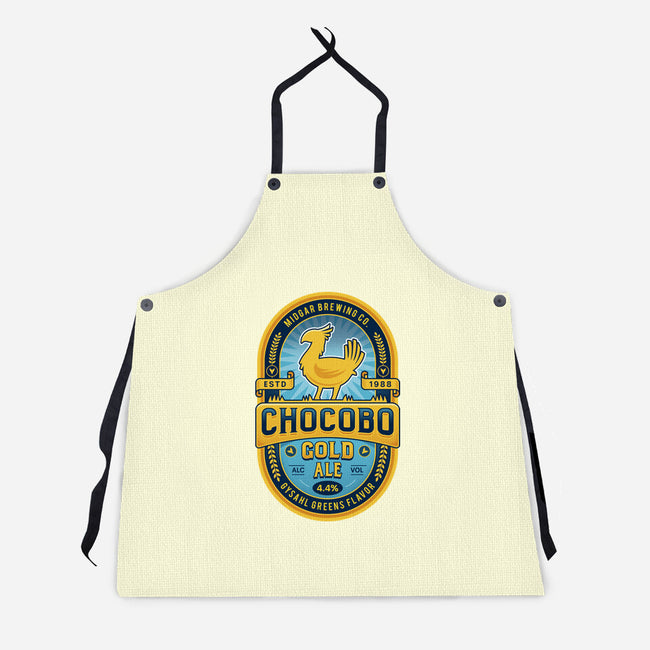 Chocobo Gold Beer Emblem-Unisex-Kitchen-Apron-LAGELANTEE