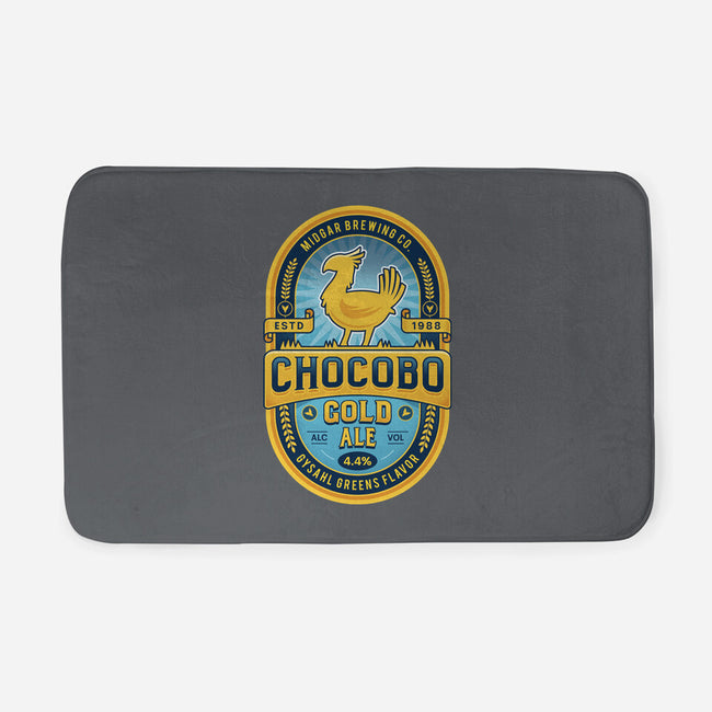 Chocobo Gold Beer Emblem-None-Memory Foam-Bath Mat-LAGELANTEE