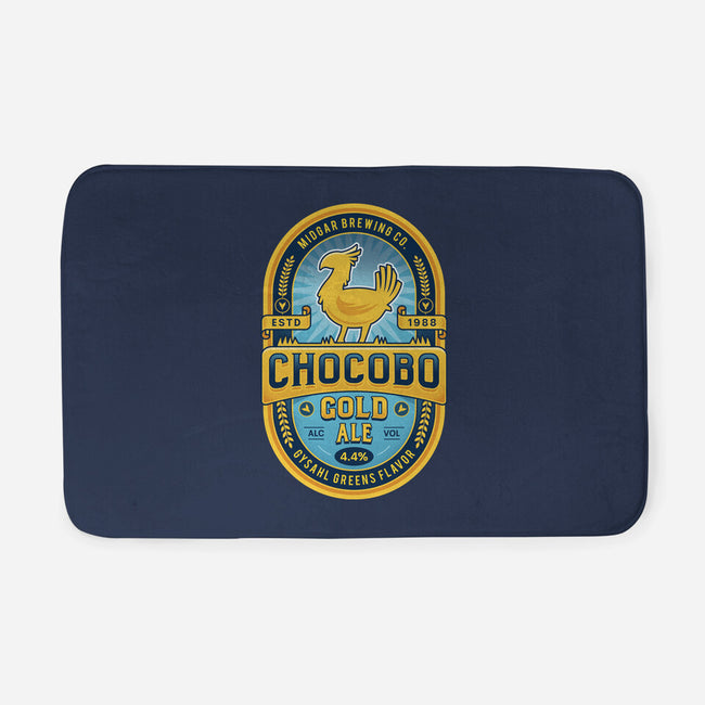 Chocobo Gold Beer Emblem-None-Memory Foam-Bath Mat-LAGELANTEE