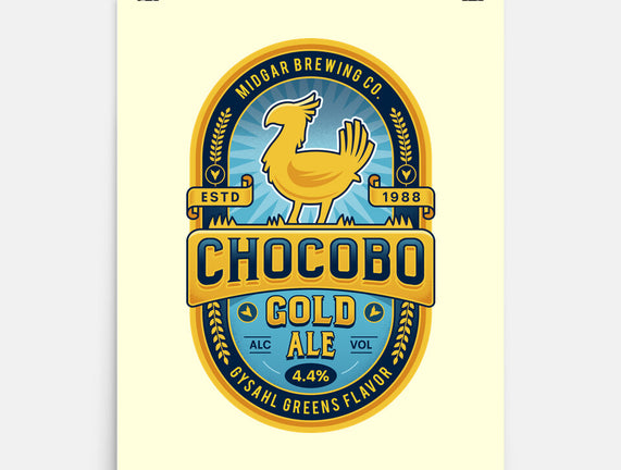 Chocobo Gold Beer Emblem