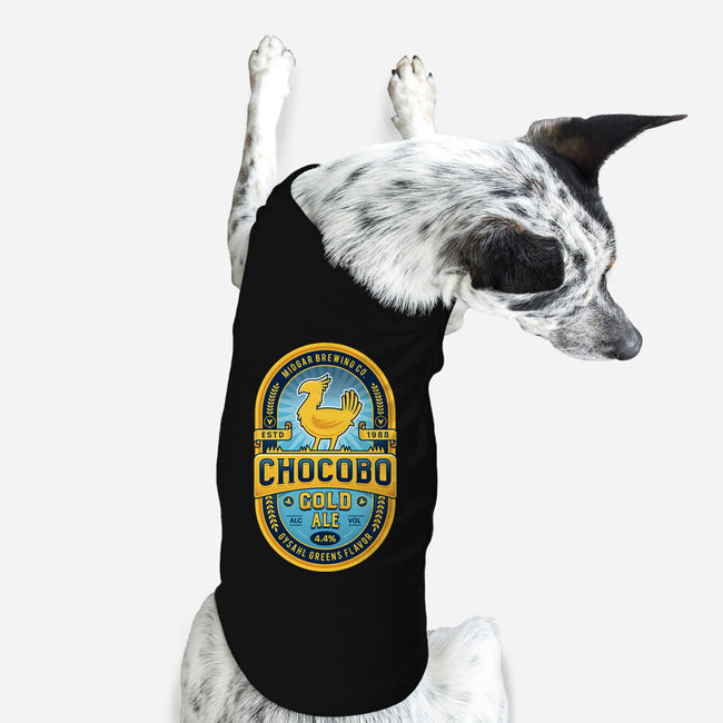 Chocobo Gold Beer Emblem-Dog-Basic-Pet Tank-LAGELANTEE