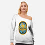 Chocobo Gold Beer Emblem-Womens-Off Shoulder-Sweatshirt-LAGELANTEE