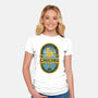 Chocobo Gold Beer Emblem-Womens-Fitted-Tee-LAGELANTEE