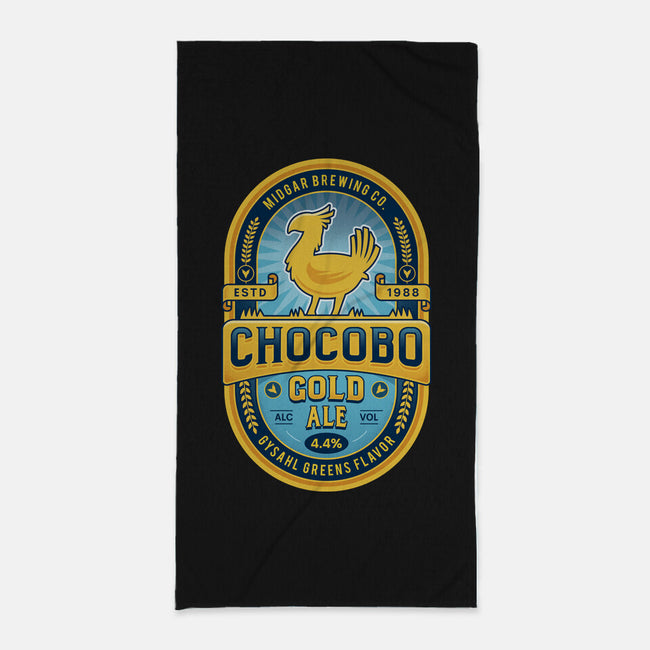 Chocobo Gold Beer Emblem-None-Beach-Towel-LAGELANTEE