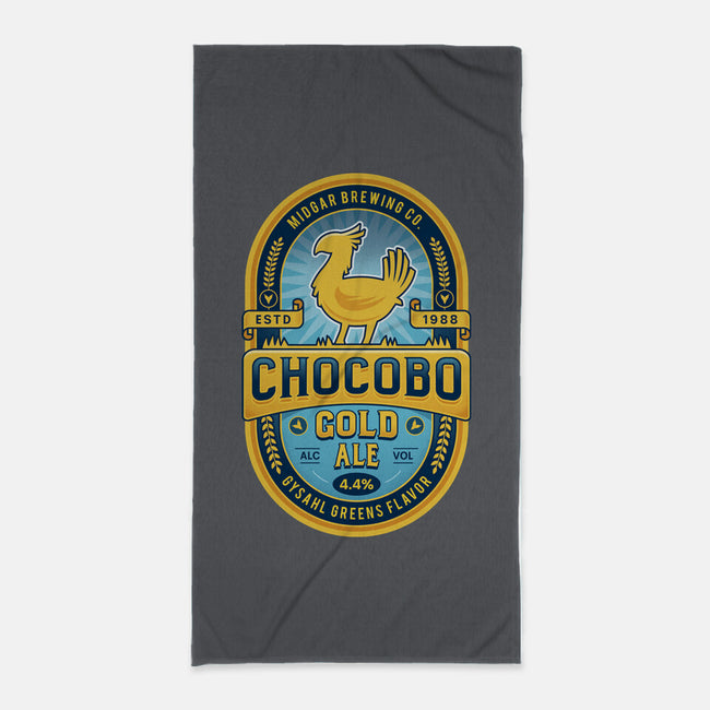 Chocobo Gold Beer Emblem-None-Beach-Towel-LAGELANTEE